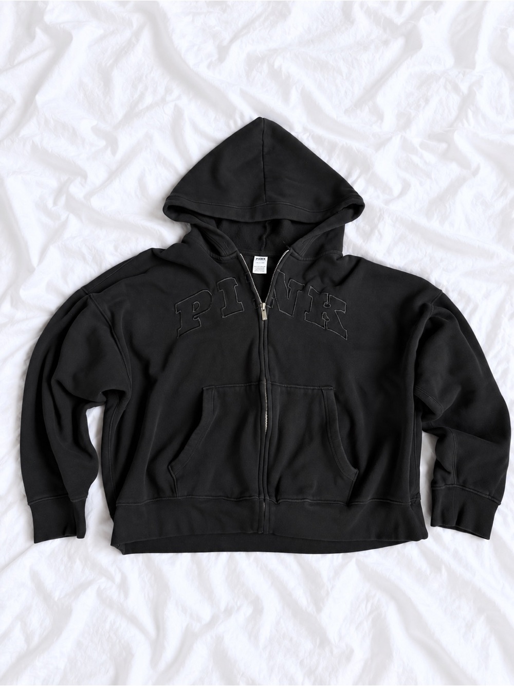 PINK Victoria's Secret Black Full-Zip Hoodie